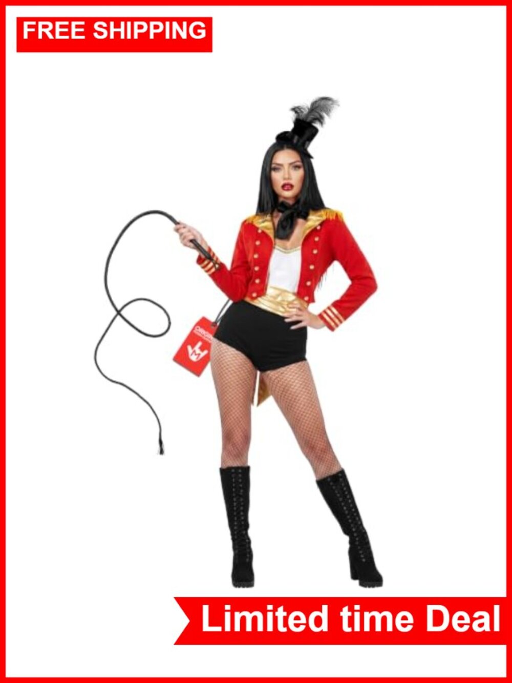 Ringmaster Costume Adults Red Showman Jacket Halloween Cosplay
